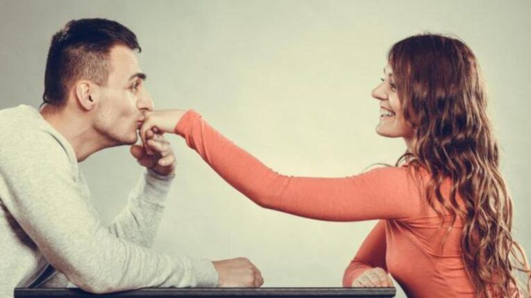 a guy takes care of a girl and thinks about penis enlargement